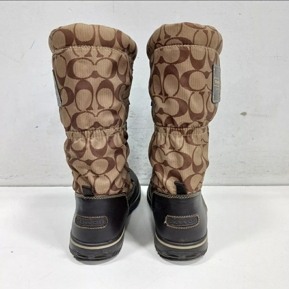 Coach Shaine Designer Signature in Snow Warm Winter Boots Sz 6.5B - Picture 4 of 6